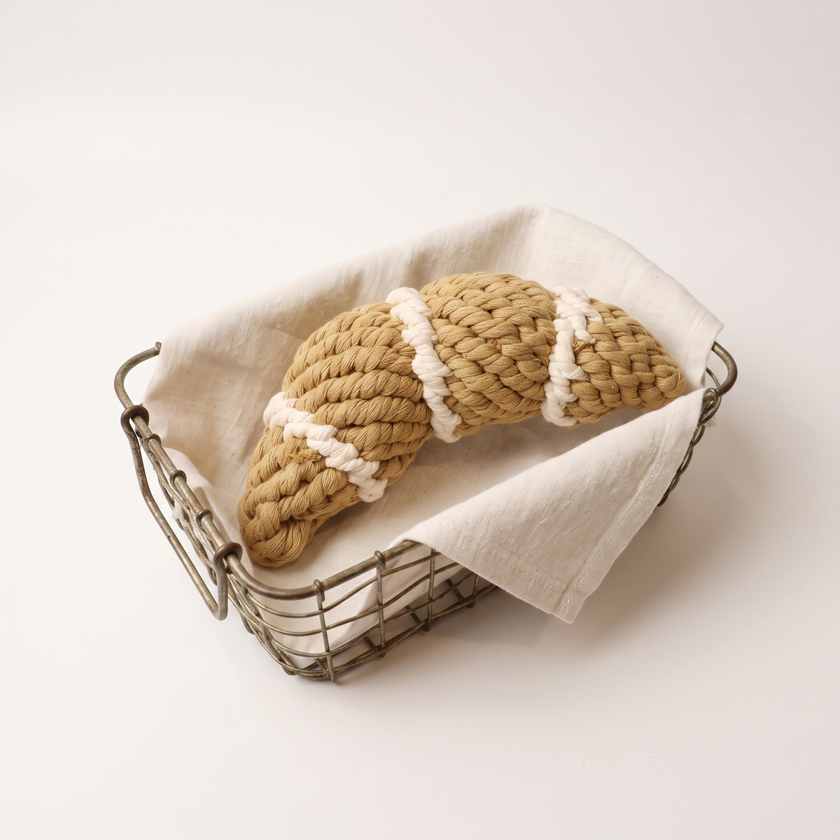 Handcrafted Croissant Pet Toy-0