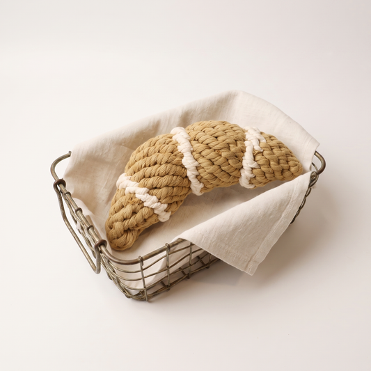 Handcrafted Croissant Pet Toy-0