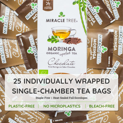 Organic Moringa Tea - Chocolate - Caffeine-Free Herbal Tea-4
