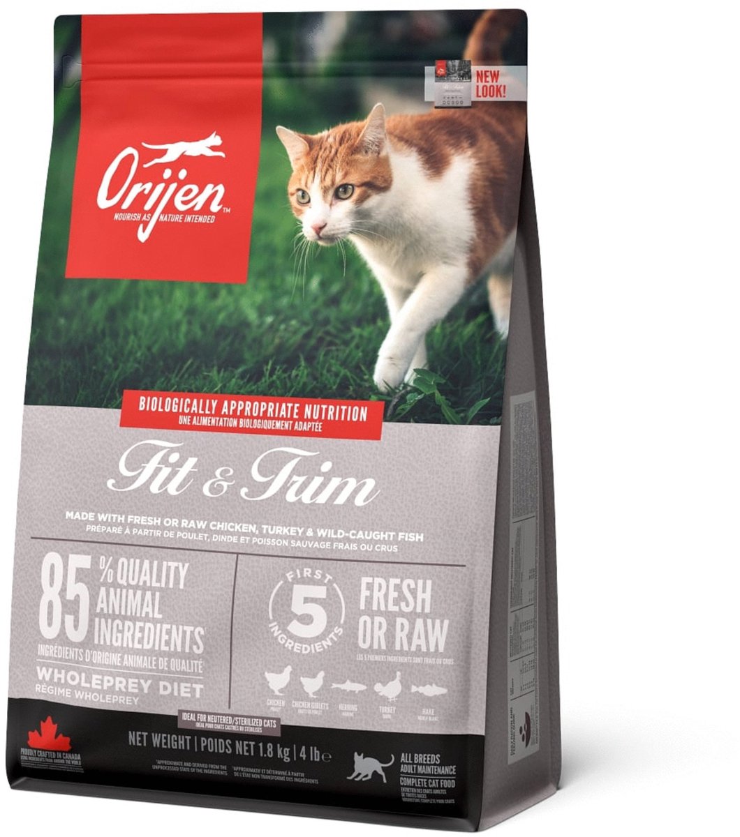 Orijen whole prey fit trim cat chicken turkey - cat food - 1.8 kg-0