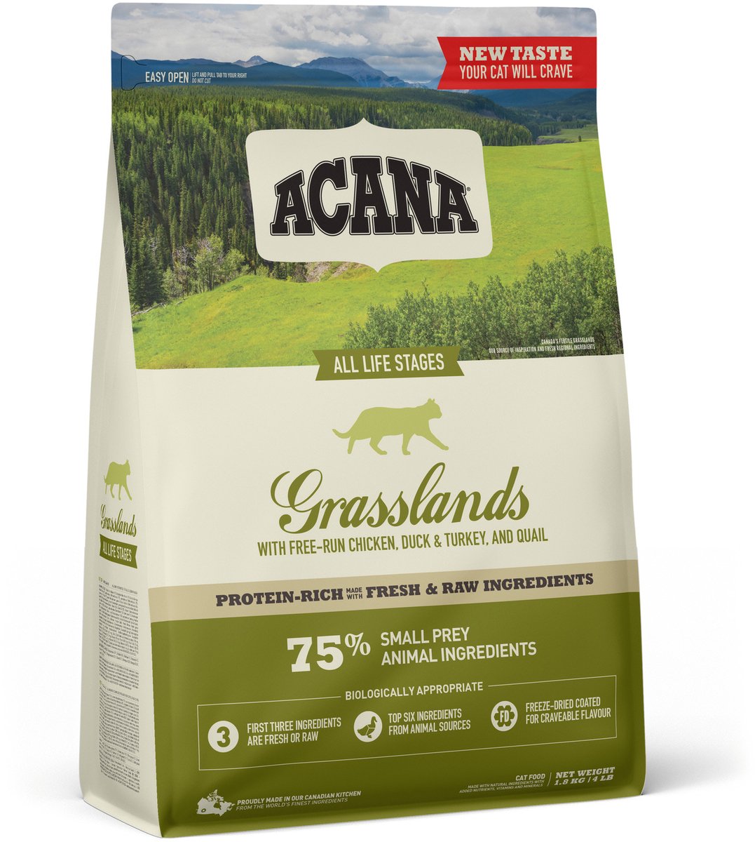 Acana cat grasslands lamb duck whitefish - cat food - 1.8 kg-0