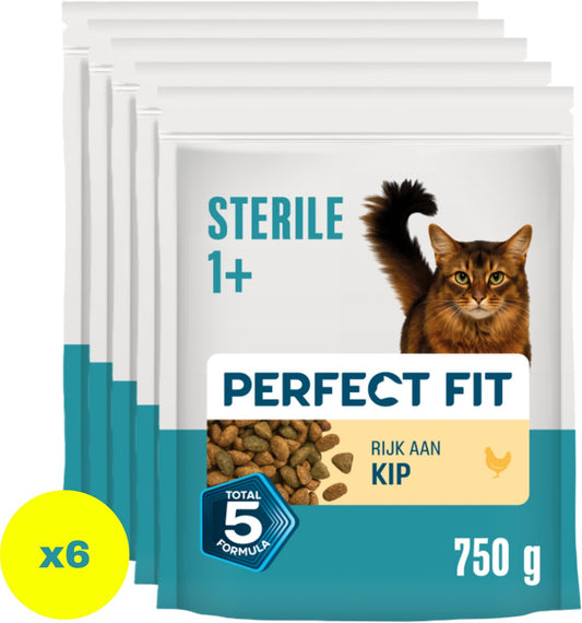 Perfect fit cat food - sterile adult - chicken - 6x750g-0