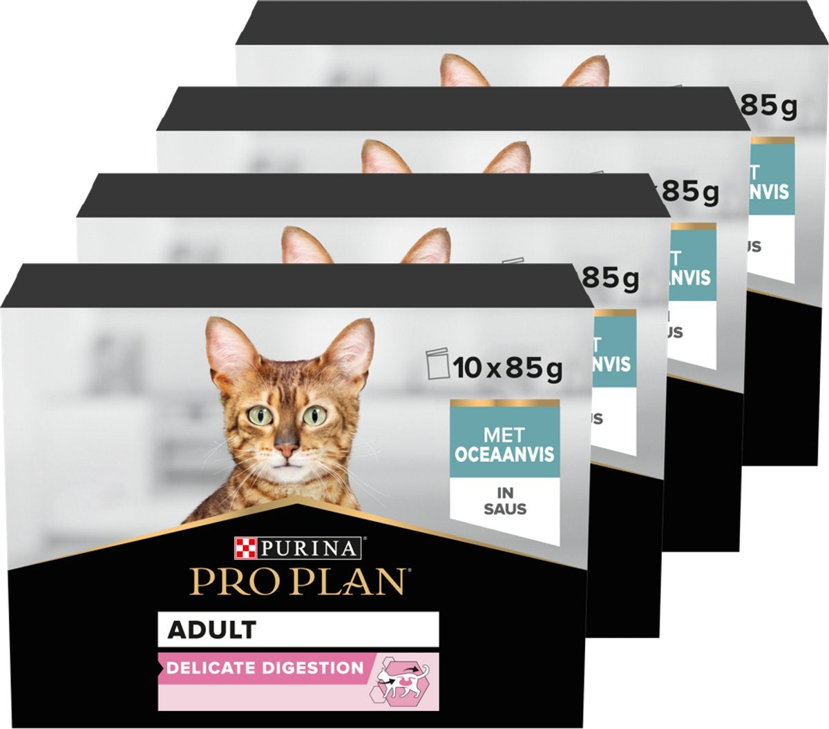 Pro plan delicate digestion cat multipack - wet cat food - fish - 40x85 g-0