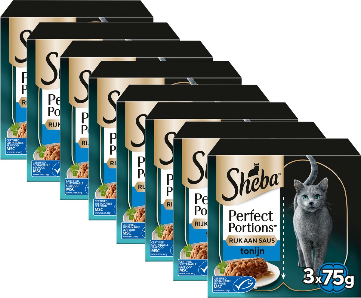 Sheba cat food - perfect portions - wet food - tuna in sauce - 24 x 75gr-0