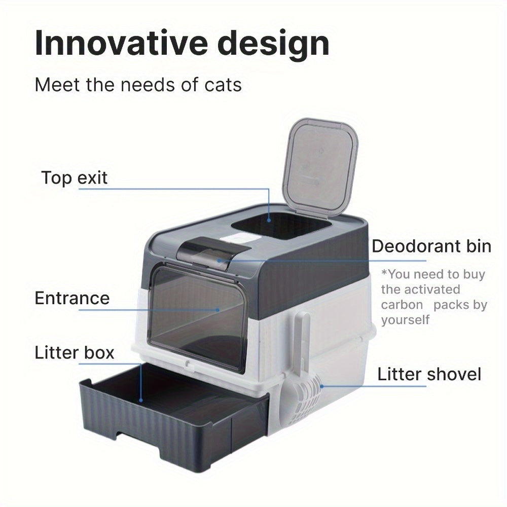 Extra Large Cat Litter Box Dual Entry-3