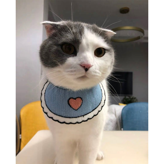 Love Blue Bibs for Cats-0