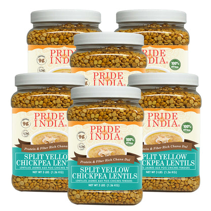 Indian Split Yellow Chickpea Lentils - Protein & Fiber Rich Chana Dal Jar-4