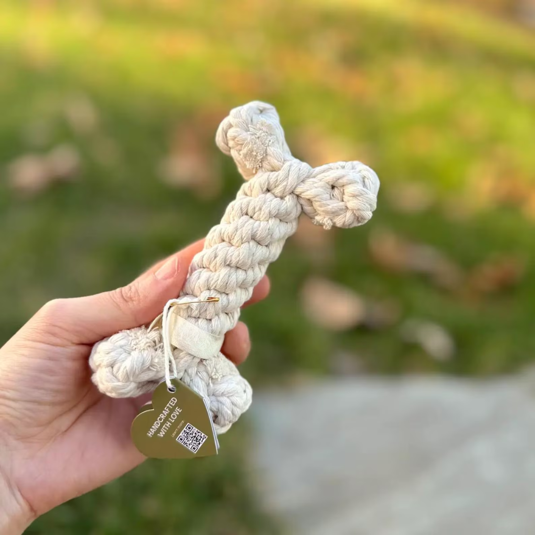 The Little Love White Rope Bone Toy-4