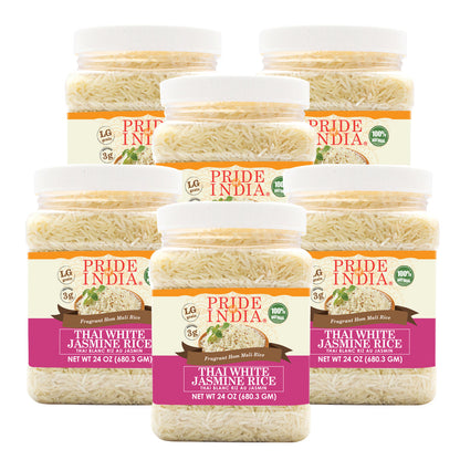 Thai White Jasmine Rice - Hom Mali Fragrant Long Grain Jar-5