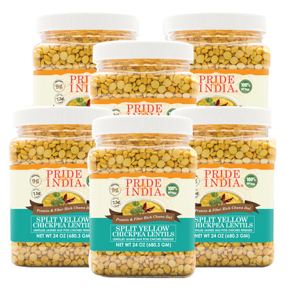 Indian Split Yellow Chickpea Lentils - Protein & Fiber Rich Chana Dal Jar-3