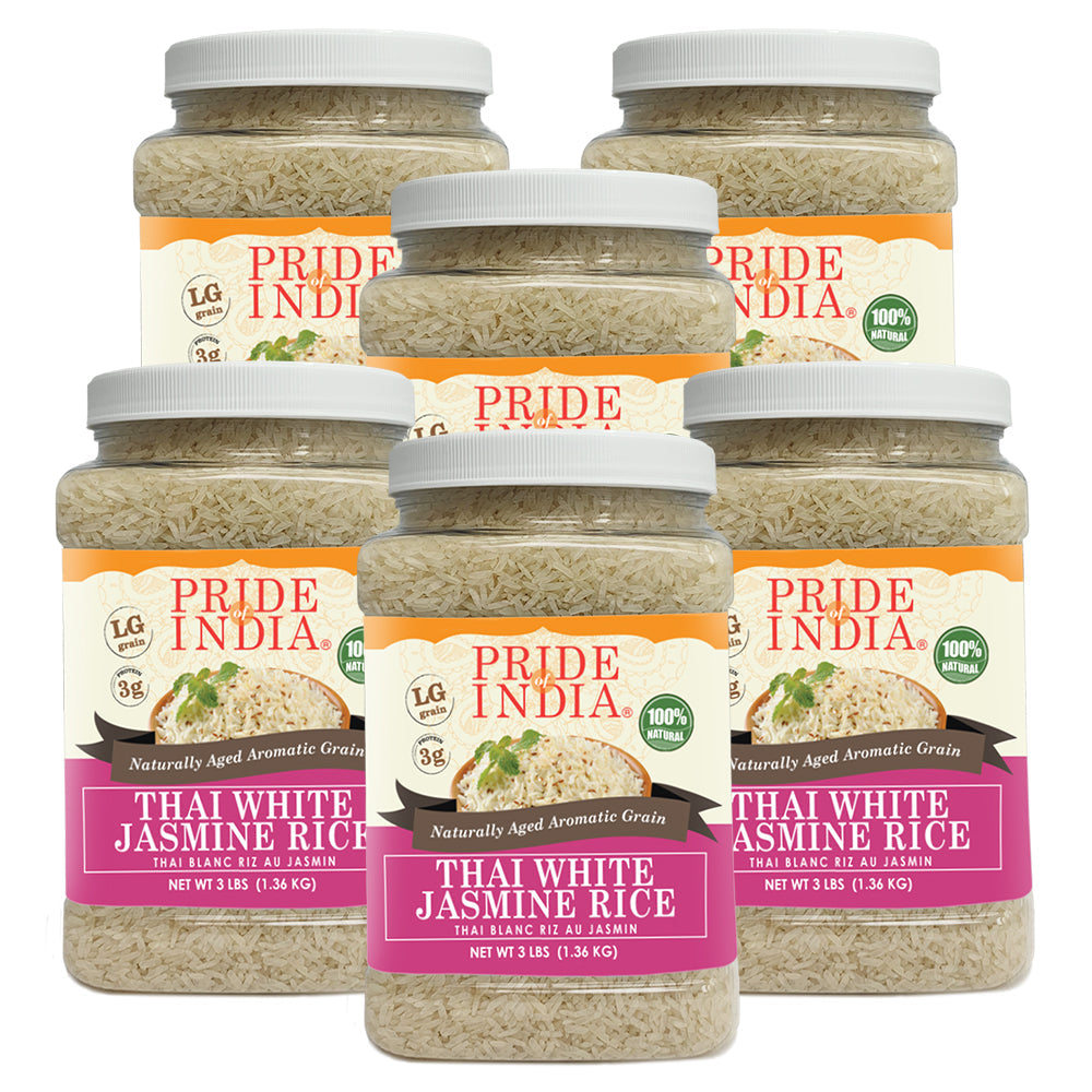 Thai White Jasmine Rice - Hom Mali Fragrant Long Grain Jar-6