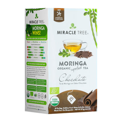 Organic Moringa Tea - Chocolate - Caffeine-Free Herbal Tea-0