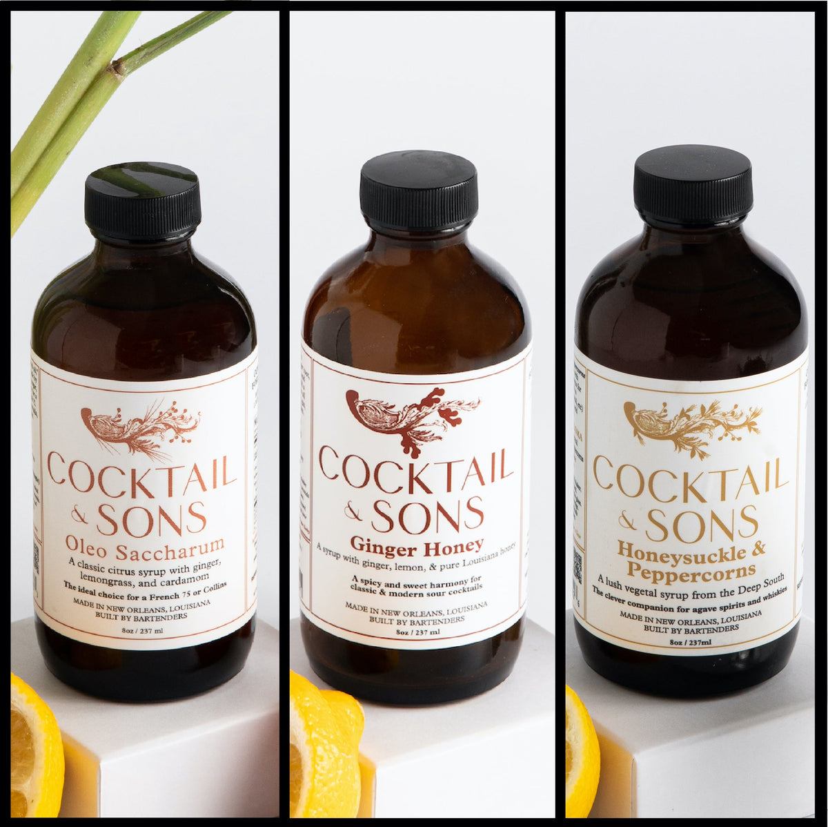 The Agave Lover’s Essential Syrup Collection (Craft Cocktail Syrup Pack - 8oz)-1