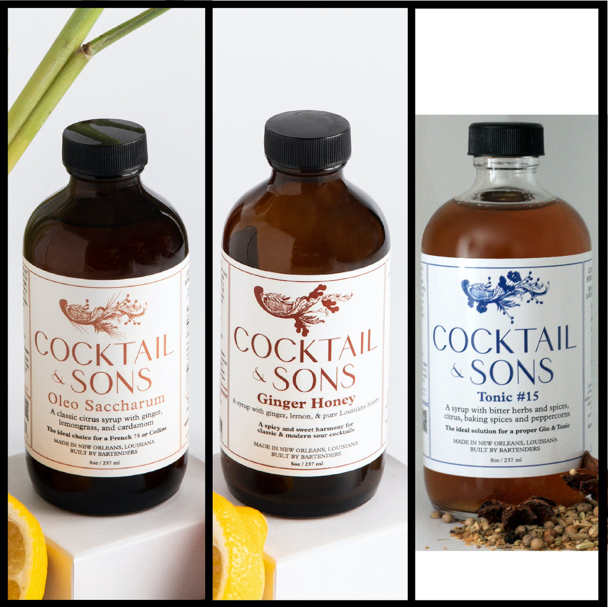 The Gin & Vodka Cocktail Studio (Craft Cocktail Syrup Pack - 8oz)-1
