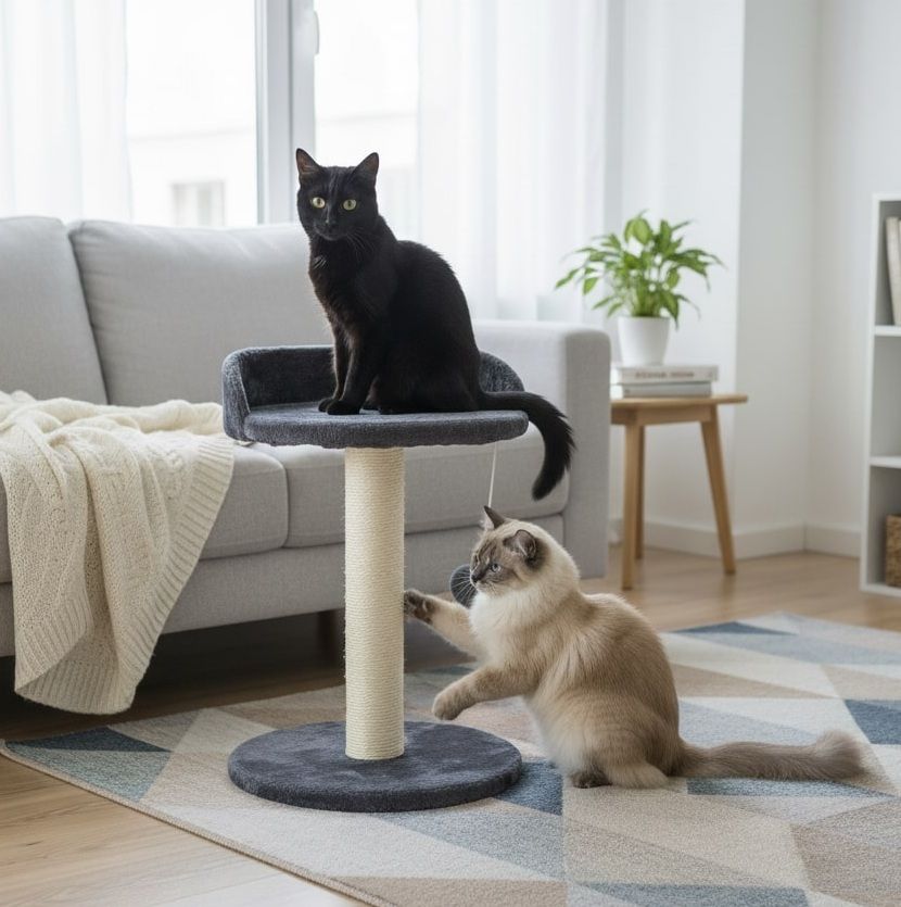 Cat Tree Tower for Indoor Cats with Plush Perch-3