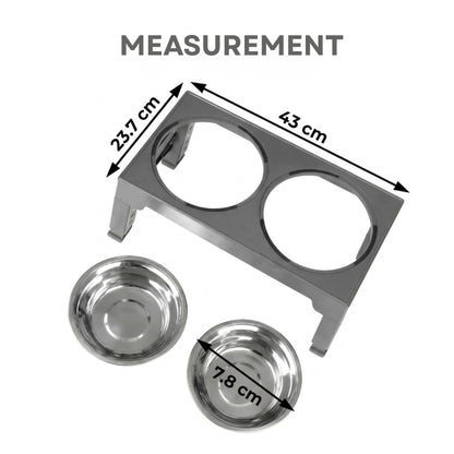 Raised Dog Bowl Stand Adjustable Height for All Dogs & Cats-3