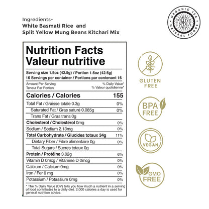 Indian White Basmati Rice & Lentil Kitchari Mix - Protein Superfood Jar-1
