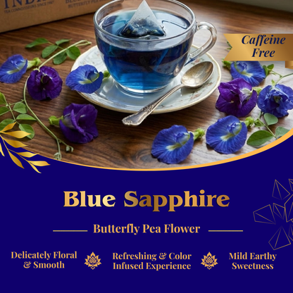 Pride of India Blue Sapphire Herbal Tea - 150 Individually Wrapped Full Leaf Pyramid Tea Bags | Butterfly Pea Flower Tea Bulk Pack for Food Service, Cafes, Hotels, Offices & Daily Tea Drinkers-4