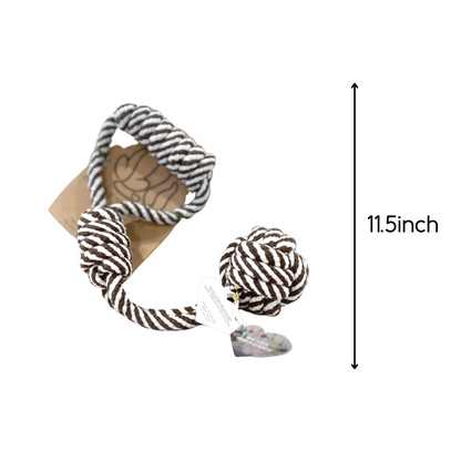 Monli Rope Toy / Black and White-6