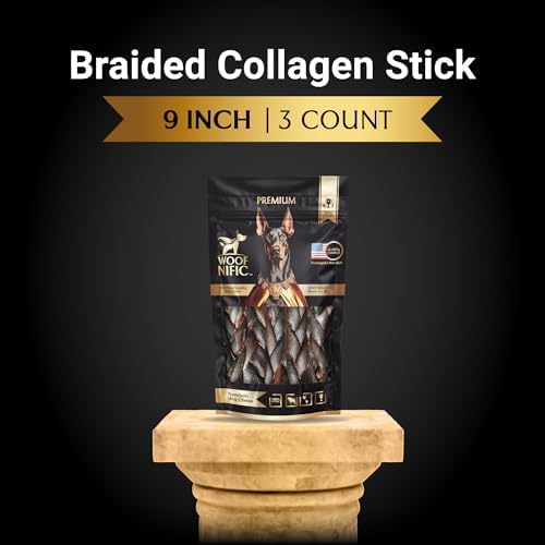Woof Nific Braided Collagen Sticks for Dogs – Natural Beef Chew-1