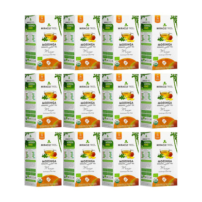 Organic Moringa Tea - Mango - Caffeine-Free Herbal Tea-7