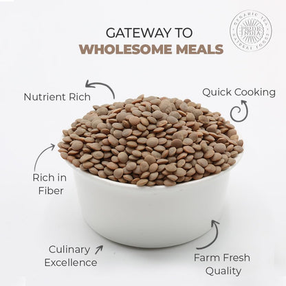 Indian Whole Brown Crimson Lentils - Protein & Fiber Rich Masoor Whole Jar-3