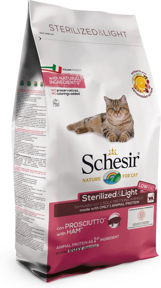Schesir sterilized ham ham - cat food - 10 kg-0