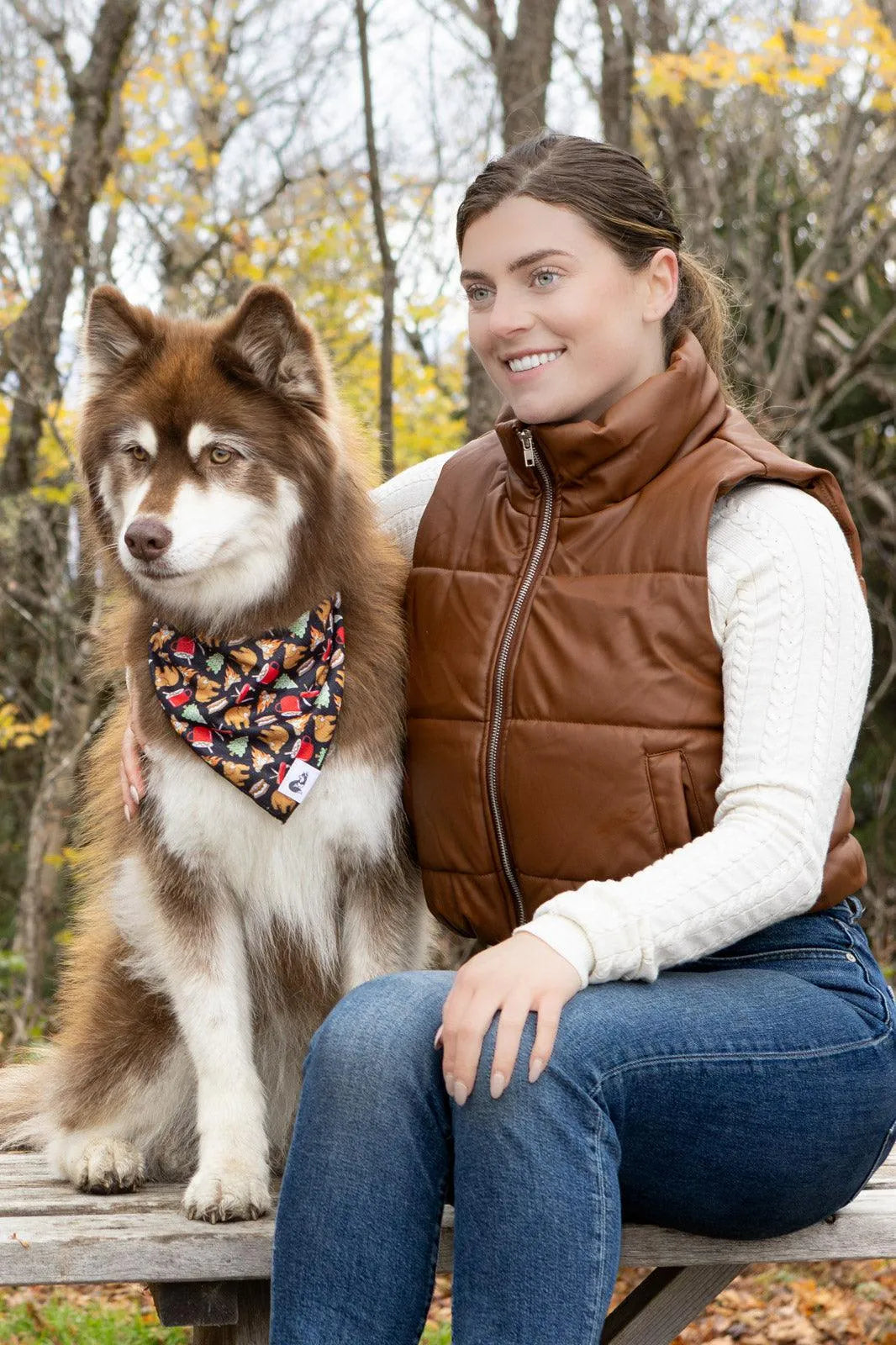 Woodland Tales Dog Bandana & Matching Keychain-4