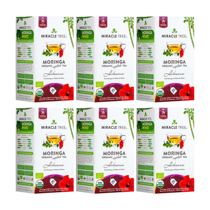 Organic Moringa Tea - Hibiscus - Caffeine-Free Herbal Tea-6