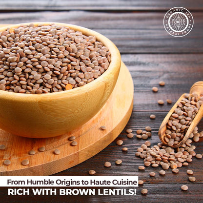 Indian Whole Brown Crimson Lentils - Protein & Fiber Rich Masoor Whole Jar-1