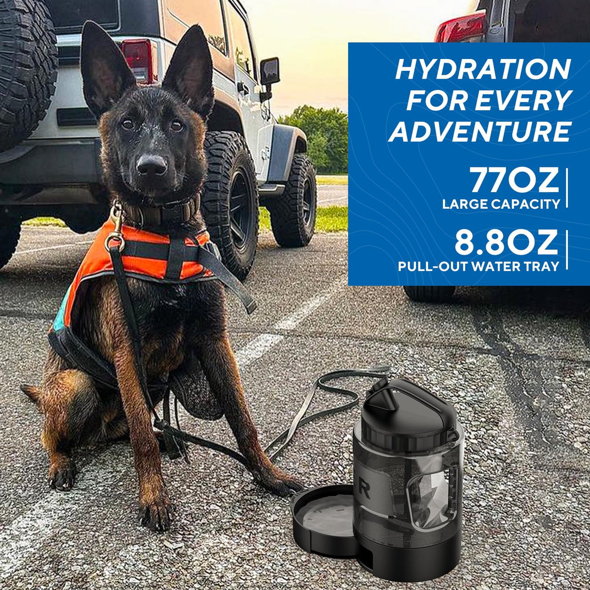Large Dog Travel Water Bowl Dispenser-3