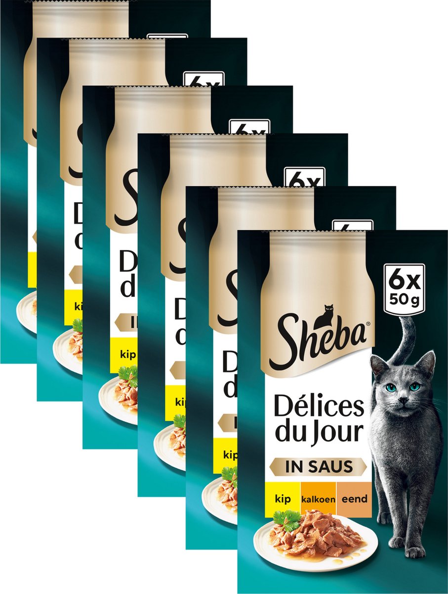 Sheba cat food - delices du jour - poultry in sauce - wet food - 36x50g-0