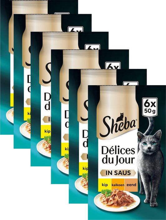 Sheba cat food - delices du jour - poultry in sauce - wet food - 36x50g-0