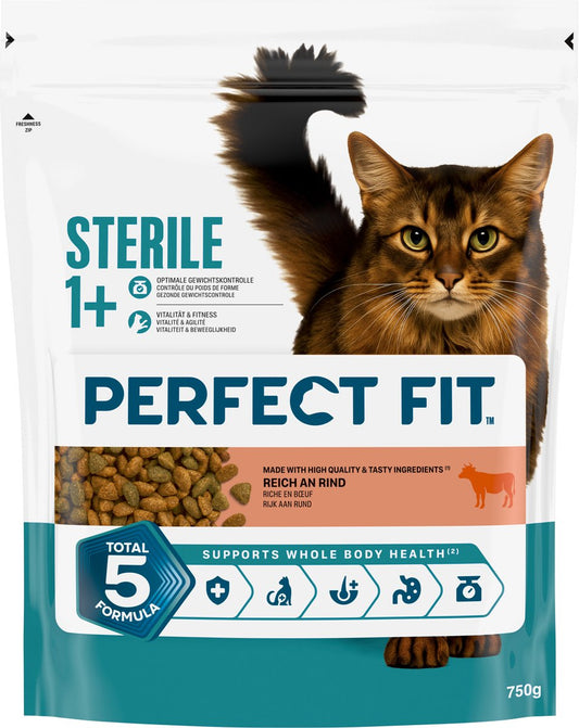 Perfect fit cat food - sterile - beef bag 4x750g-0