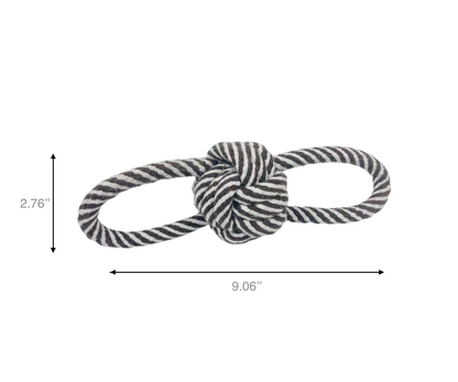 Monli Rope Toy / Black and White-4