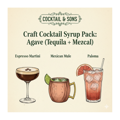 The Agave Lover’s Essential Syrup Collection (Craft Cocktail Syrup Pack - 8oz)-0