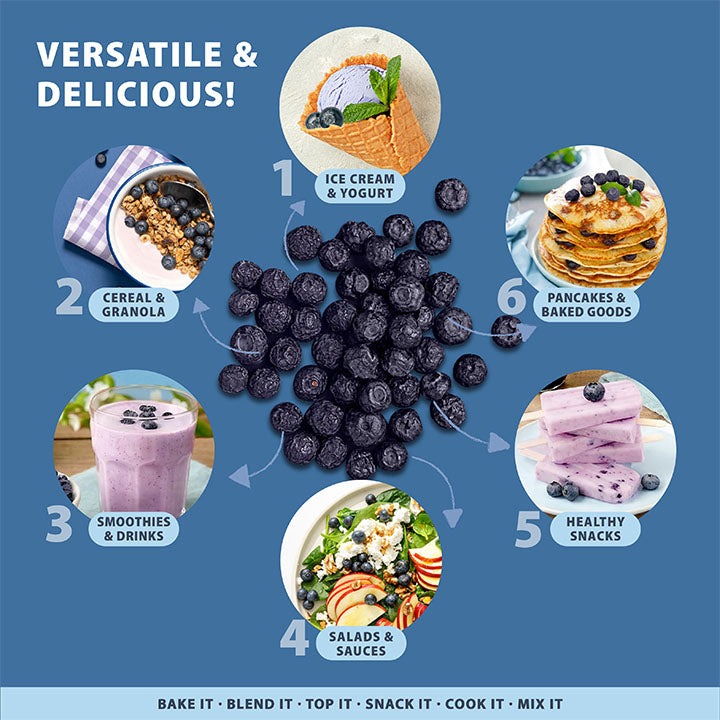Freeze-Dried Blueberry - Grade A Blueberries - Ideal for Snacks - Single Ingredient-3