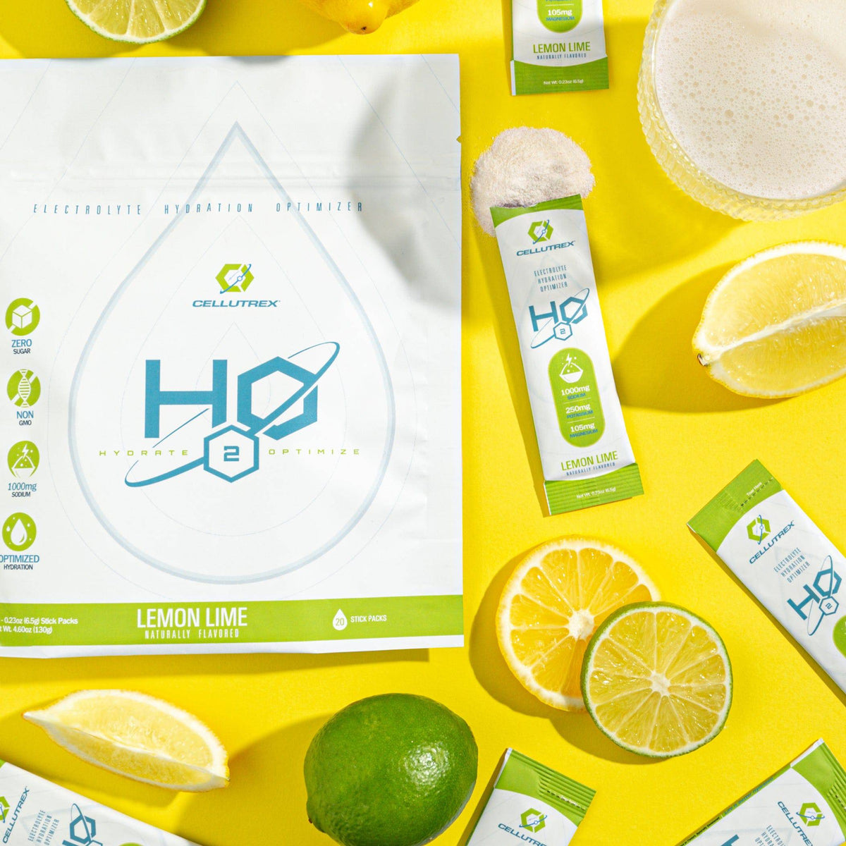 H2O ELECTROLYTES™ - Lemon Lime | Zero Sugar Electrolyte Powder-2