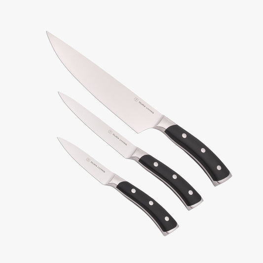 Elite 3-Piece Kitchen Knife Set – Black-0