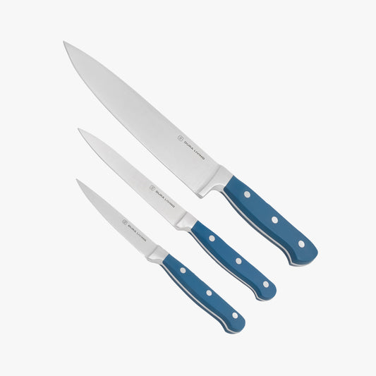 Superior 3-Piece Kitchen Knife Set – Royal Blue-0