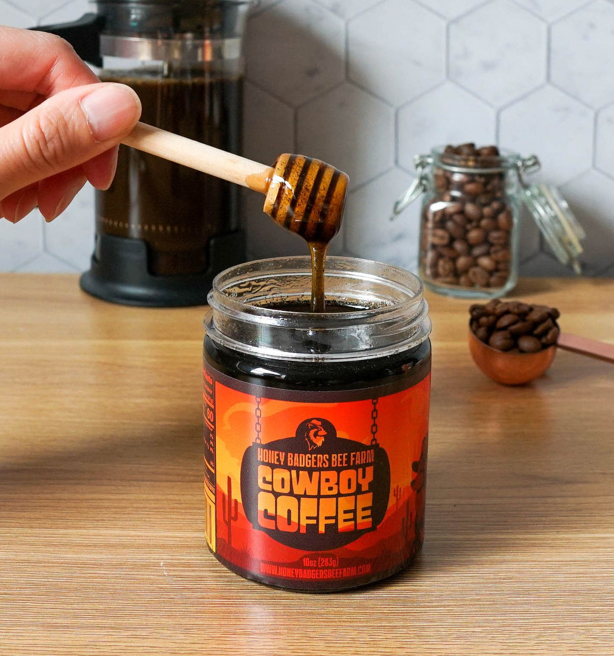 Cowboy Coffee - Instant Honey Coffee - All-in-one - Just add to hot water-3