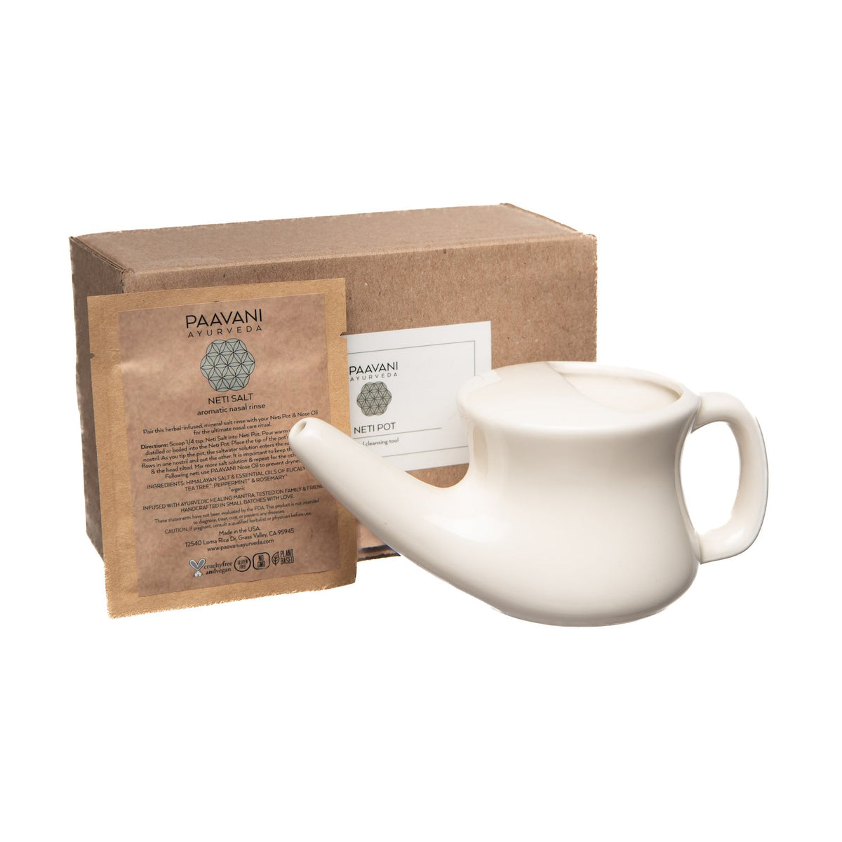 Ceramic Neti Pot | Ayurvedic Nasal Cleansing Tool for Sinus Health-1