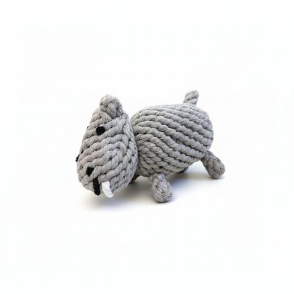 Large Gray Hippo Dog Rope Toys-0