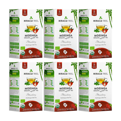 Organic Moringa Tea - Strawberry - Caffeine-Free Herbal Tea-6
