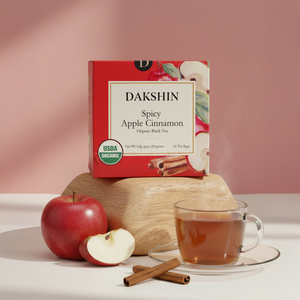Organic Spicy Apple Cinnamon Tea - Cozy by Dakshin-0