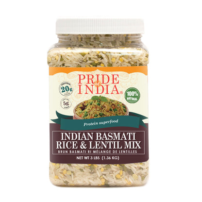 Indian White Basmati Rice & Lentil Kitchari Mix - Protein Superfood Jar-2