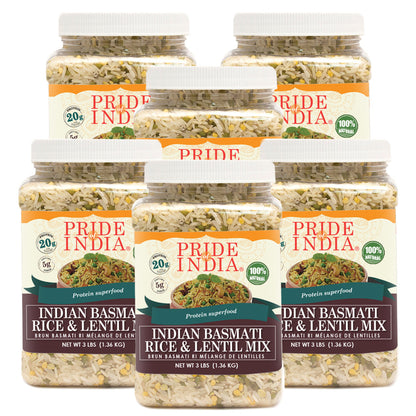 Indian White Basmati Rice & Lentil Kitchari Mix - Protein Superfood Jar-4