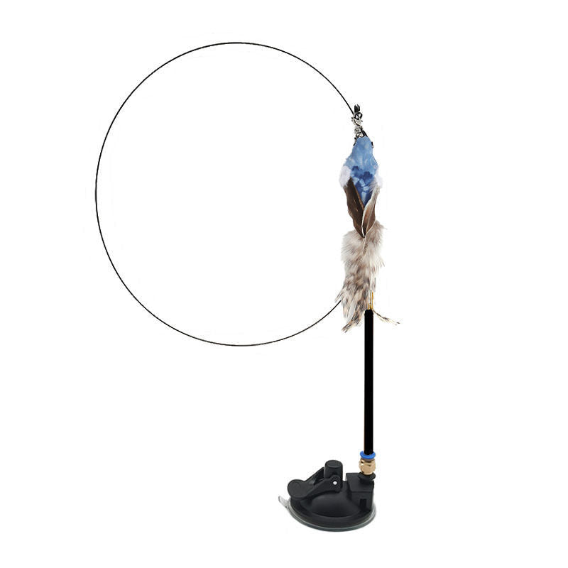 Interactive Feather Pole Toy for Cats-8