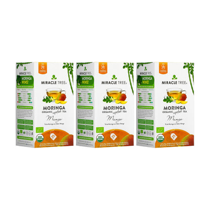Organic Moringa Tea - Mango - Caffeine-Free Herbal Tea-5