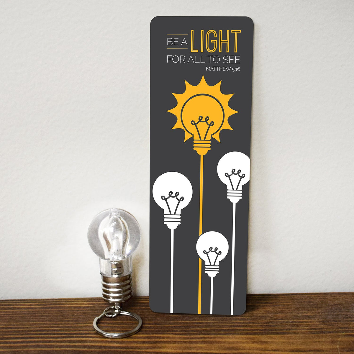 Be A light for all to see - Lightbulb Key Chain and Bookmark Set-1